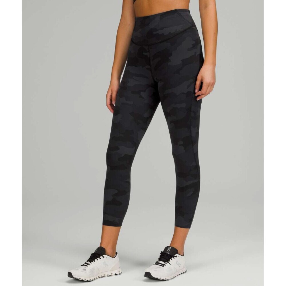 Lululemon Base Pace High-Rise Crop 23" Heritage 365 Camo Deep Coal Multi Size 16